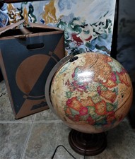world globe desk lamp