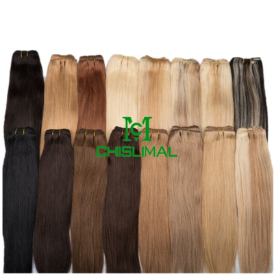 12''-32'' Remy Human Hair Weft Straight Human Hair Extensions 50g/pc More Colors