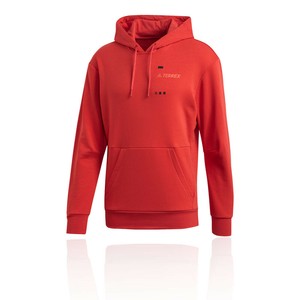 adidas Uomo Terrex Logo Felpa Con Cappellopuccio - Rosso Sport Outdoor Palestra | eBay