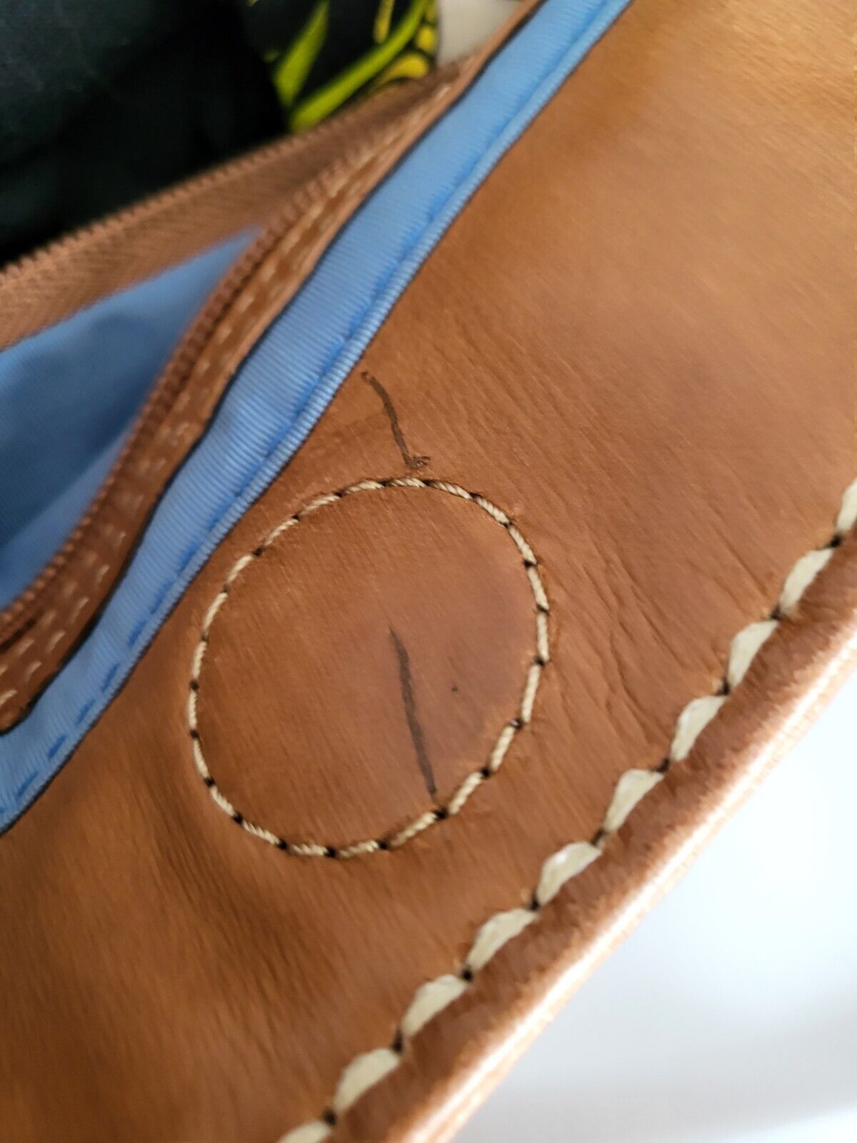 Sundance Catalog Tan Leather Shoulder Bag 14 x 8 - image 6