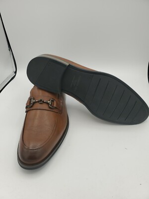 Kenneth Cole Mens Brock Bit Loafers Mens Shoes Brown Cognac 
