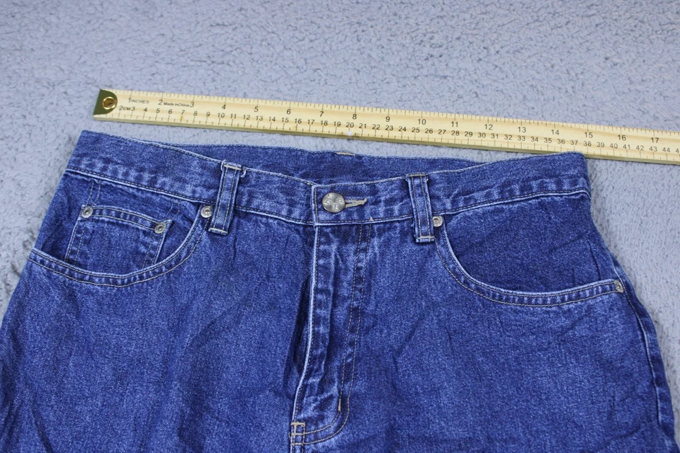 Jeans feminino Sigrid Olsen 8 azul cintura média reto lavagem escura jeans stretch 30x31 - Imagem 3 de 4