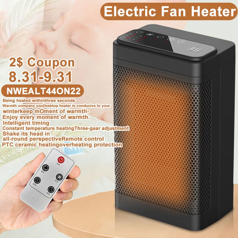 Electric Heater Heating Stove Mini Home Radiator Remote Air Machine Room  Heater | eBay