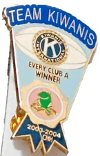 Kiwanis Inter. CNH Div. "Team Kiwanis" "Every Club A Winner" 2003-2004 Lapel Pin