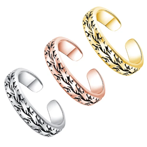 Modeschmuck-Zehenringe in Silber