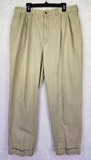 Polo Ralph Lauren Pants Mens 38 x32 Hammond Pant Chinos Cuffed Pleated Preppy
