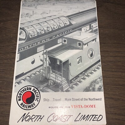 Vintage Northern Pacific Railway Route der Vist-Dome Eisenbahn Papierblock 1956