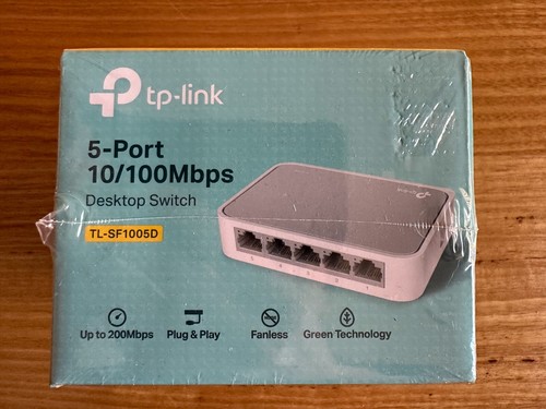 TP-Link 5-Port 10/100 Mbps Ethernet Desktop Switch P'n'P Unmanaged BNIB Sealed