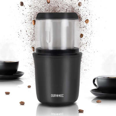 Duronic CG250 Kaffeemühle 250W elektrisch für Kaffeebohnen Gewürze Nüsse