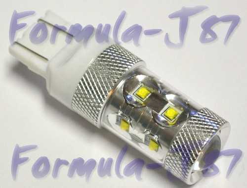 50W LED Light Resistor Pack 7440 White 6000K Two Bulbs Rear Turn Signal Replace - Picture 3 of 12
