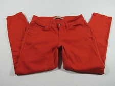 Yellow Beetle Cropped Low-Rise Women's Size 7 Orange Cotton Denim Jeans