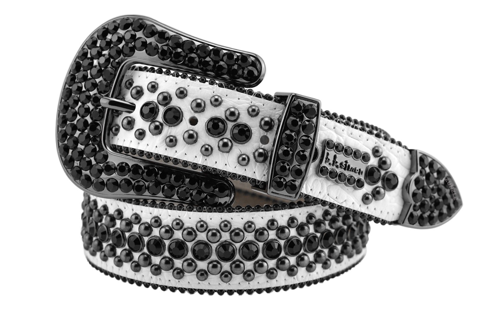 bb simon belt black and white