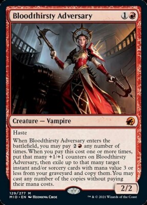Bloodthirsty Adversary ~ Midnight Hunt [ NM ] [ Magic MTG ]