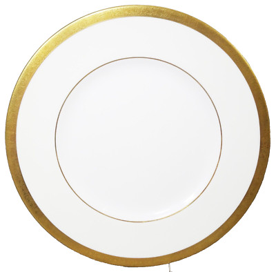K127 by Minton Dinner Plate 10.5'' White & Cream Border NEW NEVER USED England