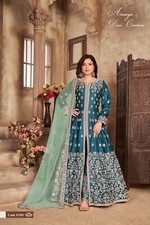 Anarkali Gown with Net Dupatta Elegant Ethnic Wear for Weddings Festive Events