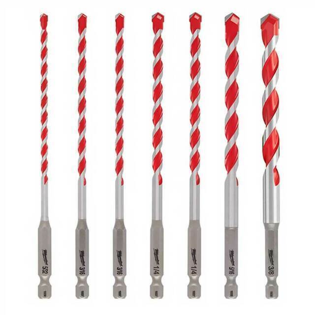ハンマーキッド MIlwaukee SHOCKWAVE Carbide Hammer Drill Bit Kit - Red (48209052