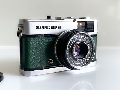 フィルムカメラ OLYMPUS Trip35 Olympus Trip 35 SLR Film Camera New Seals & Leather Green Working