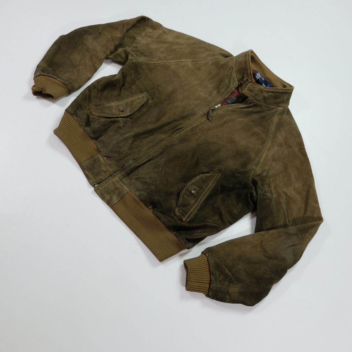 Rare Vintage POLO RALPH LAUREN Suede Leather Flannel Lined Rare Vintage POLO RALPH LAUREN Suede Leather Flannel Lined