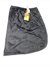 Vtg Black Vassarette Sz 24  XL Style 11-132 Nylon Half Slip Lace Trim NEW