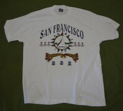 Vintage Vtg 90s BEST Fruit of the Loom San Francisco Designer Wear  T Shirt XL