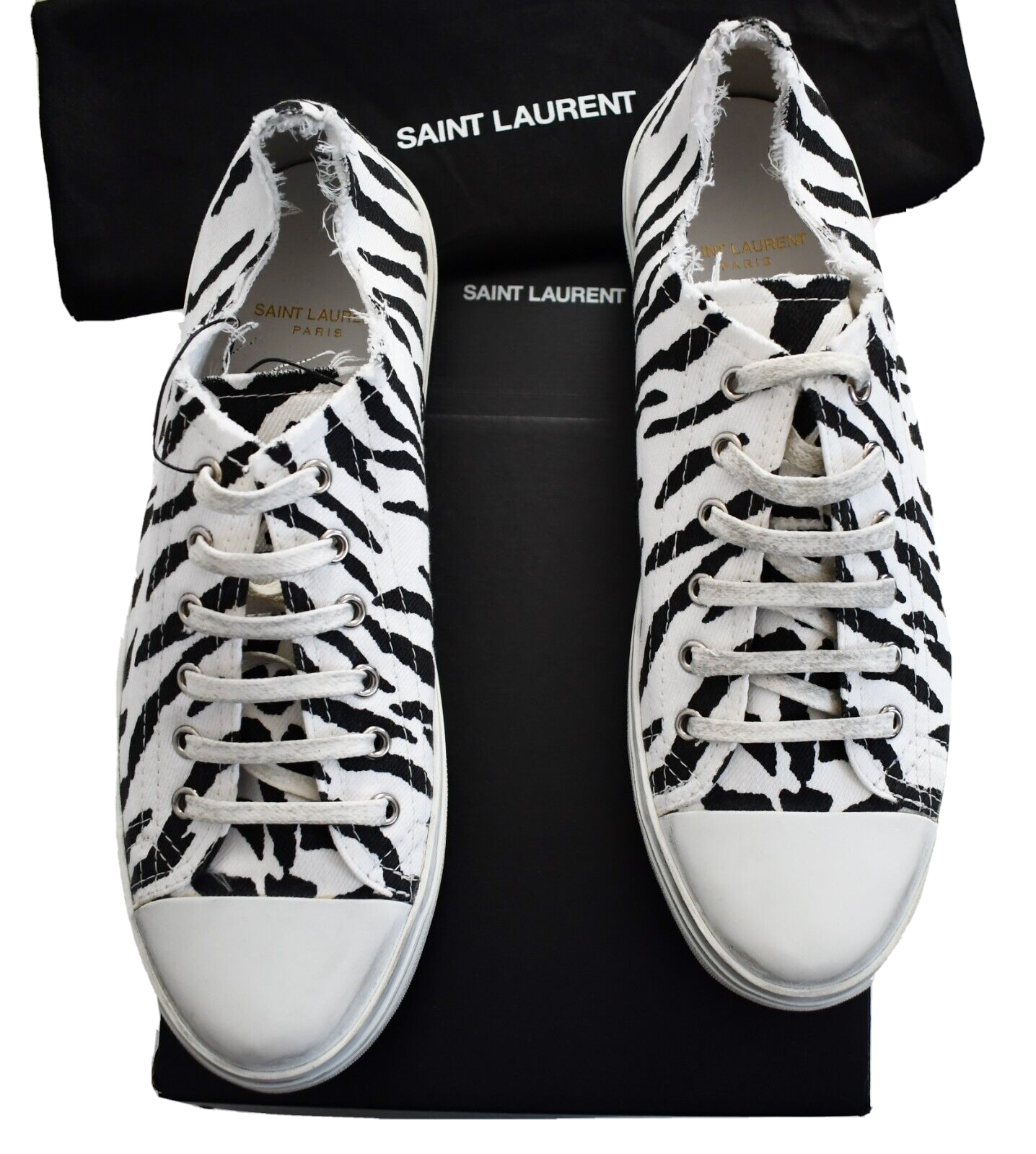 ️ Sneakers basse SAINT LAURENT BEDFORD ZEBRA in tela EFFETTO INVECCHIATO EUR 40 US 7