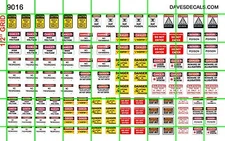 9016 DAVE'S DECALS WARNING DANGER SIGN INDUSTRY KEEP OUT CONSTRUCTION SET 2
