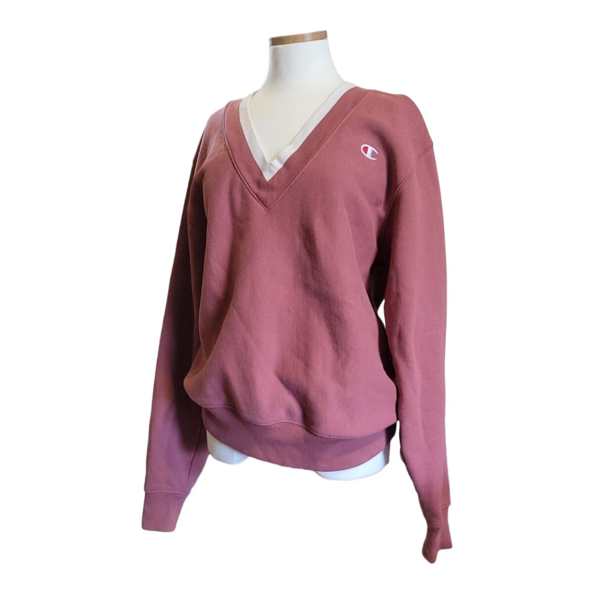 Champion Ribbed V-Neck Sweatshirt Size M | eBay Champion Ribbed V-Neck Sweatshirt Size M | eBay
