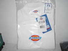 Dickies Girls Short Sleeve Polo Shirt Uniform - White- Size X-Small 4 - New