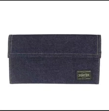 Head Porter Yoshida Vintage Denim Long Wallet  Made in Japan New with Tag
