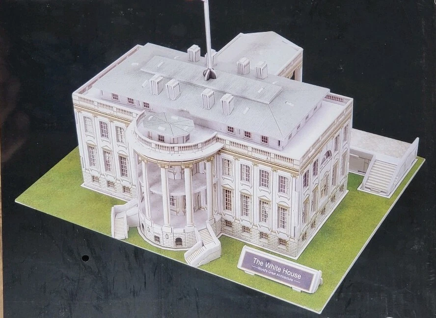 Liberty Imports The White House 3D Puzzle 64 Pieces Ages 3 and Up Easy No Glue - Image 2 of 4