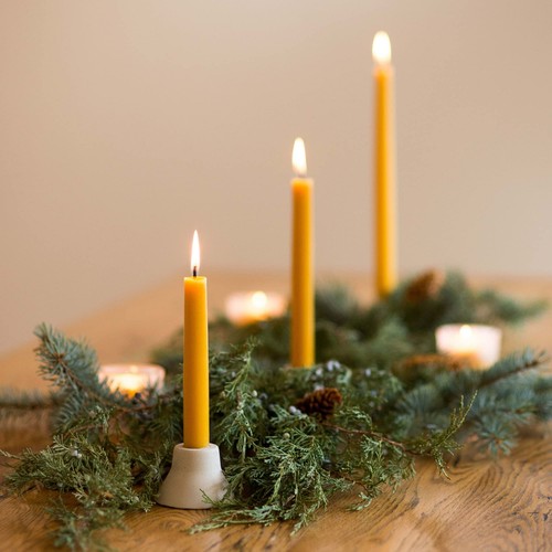 Bluecorn 100% Pure Beeswax Taper Candles | Natural Beeswax Candles, Red Unsce... - Picture 9 of 9