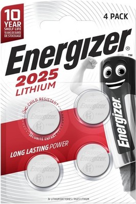4 x Energizer CR 2025 Lithium Batterie Knopfzelle DL2032 3V 155mAh 1 x 4er VPE