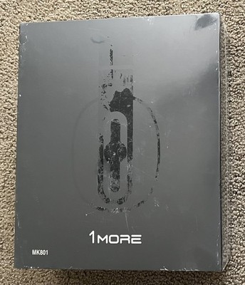 1More MK801 Over-Ear Headphones w/In Line Mic - BLACK - NEW