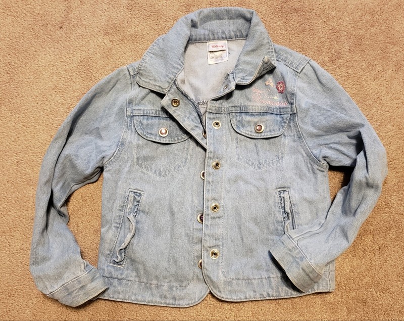 Disney Princess Jean Jacket. Size 6/6X. Embroidered. Beaded