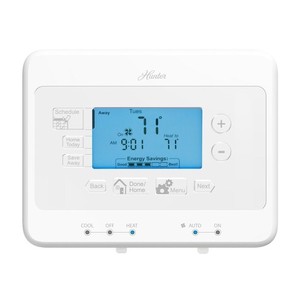 Hunter Home Comfort 44378 Digital 7 Day Programmable Universal Thermostat