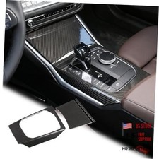 Car Center Console Gear Shift Panel Cover Trim ABS Plastic Carbon Fiber
