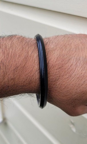 Sarbloh Bangle Black Kara Pure Iron Sikh Dori Kada Heavy Singh Kaur Khalsa Z1AK - Picture 6 of 10