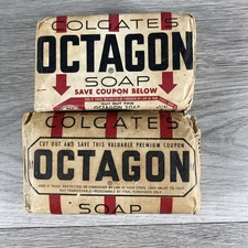 Vintage Colgate Octagon Bar Soap & Laundry Soap Lot
