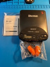 Vintage Sony Discman D-121 CD Compact Player 1993 MegaBass Portable Player Works