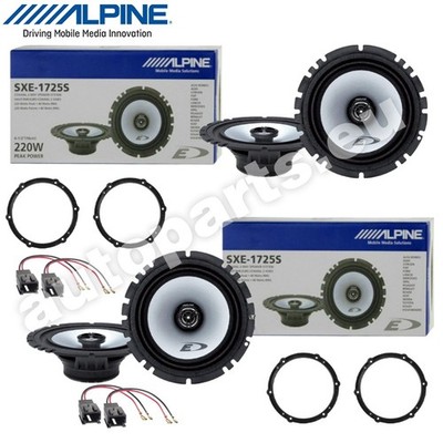 Set 4 Lautsprecher ALPINE Sxe Vorne Hinten für Citroen C3 Von 2016