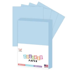 Blue Copy Paper, Colored Printer Paper, 8.5 x 11”, 20 LB / 75 GSM Computer Pa...