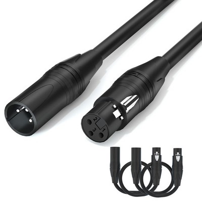 Cableet XLR Microphone Cable 10 FT 2 Pack, XLR Male and Female Patch Cables w...