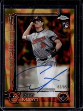 2025 Topps Chrome Coby Mayo Rookie Lava Lamp Auto RC Gold/Orange Refractor #/85