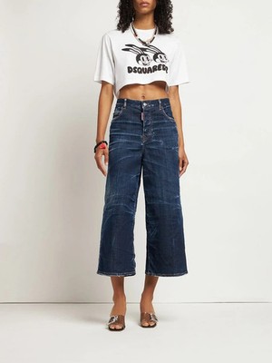 DSQUARED2 24seven Jinny Wide Leg Low Denim Jeans size S(40) BNWT