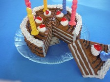 CHOCOLATE BIRTHDAY CAKE PLAY FOOD SET FREE SHIPPING