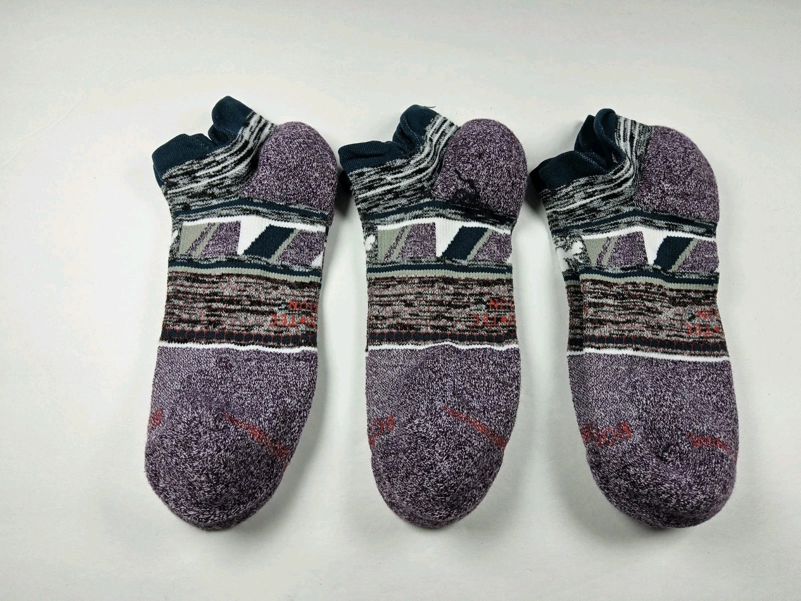 Bombas Hex-Tec Athletic Ankle Socks Lot Of 3 Pairs Size L