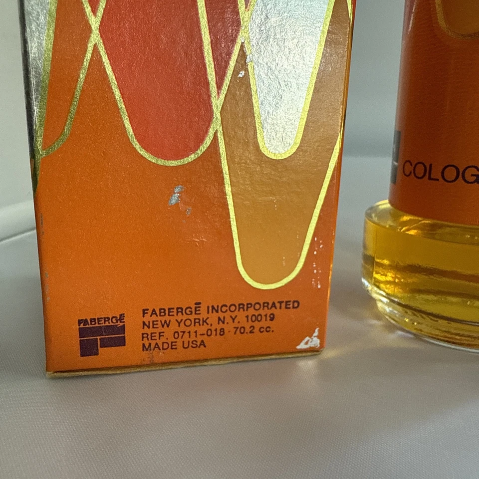 音乐 Faberge Cologne Splash 2 3/8 fl. 盎司 全新带盒 1970 年代复古 — 第 4/4 张图片