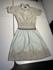 Get Smart Dress Womens 9  10 Miami Florida Floral Beach Waves Surf 70’s 60’s VTG