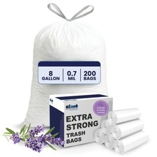 Plasticplace 8 Gallon Trash Bags Lavender and Soft Vanilla Scented , 200 Count