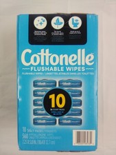 Cottonelle Fresh Care Flushable Wipes, 560 Wipes 10 56 Count Packs New  